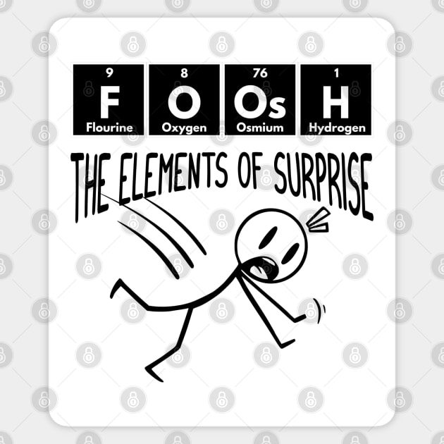 FOOSH Periodic Table of Elements Stick Figure design Sticker by Luxinda
